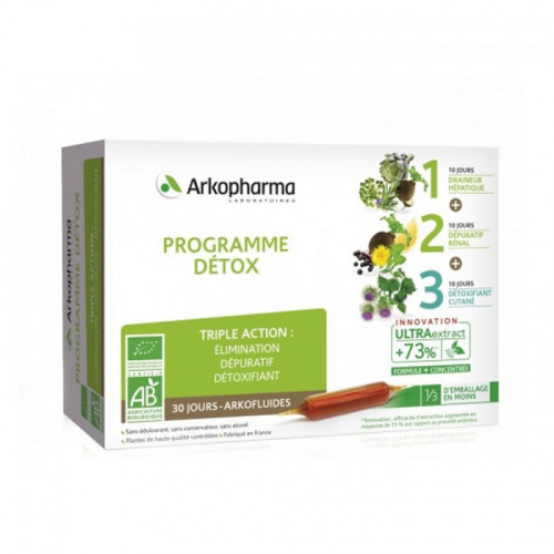ARKOPHARMA Arkofluides Programme Detox Bio 30 Jours 30 Ampoules-10002