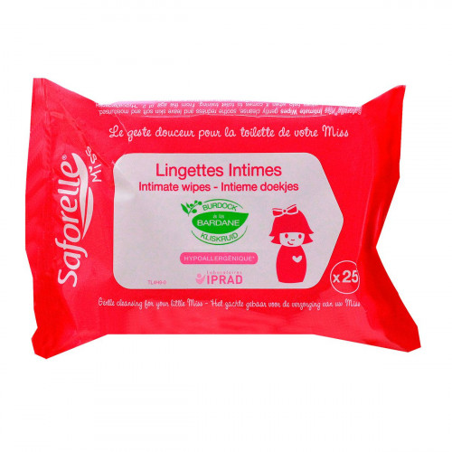 Saforelle Lingettes Intimes Miss 25pcs - Douceur et Apaisement