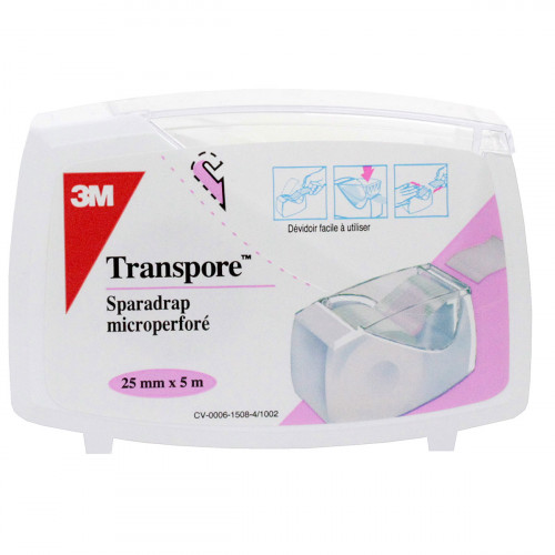 3M Transpore Sparadrap Microperforé 5m - Fixation Facile