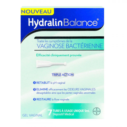 Hydralin Balance - Vaginose Bactérienne triple action - 7 tubes de