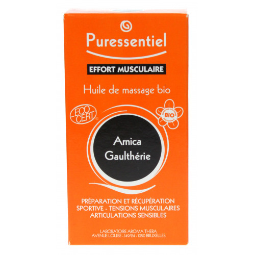 PURESSENTIEL Huile Massage Bio 100mL - Soulage Tensions Musculaires PURESSENTIEL Huile Massage Bio 100mL - Soulage Tensions Musculaires