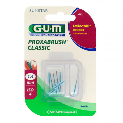 GUM Proxabrush Classic 8 Recharges - Hygiène Bucco Dentaire Optimale