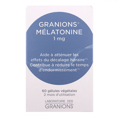 GRANIONS Mélatonine 1mg 60 Gélules - Sommeil Réparateur GRANIONS Mélatonine 1mg 60 Gélules - Sommeil Réparateur