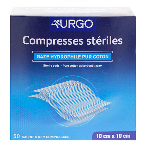 COMPRESSES STERILES 10 X 10 CM URGO