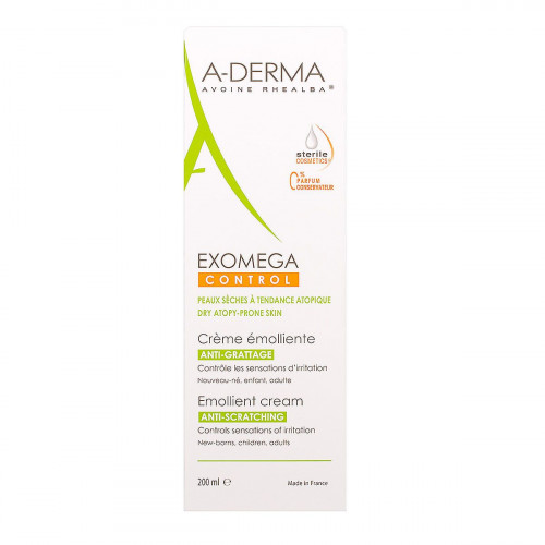 Aderma Exomega Control Crème 200ml - Apaise et Répare Peaux Sèches