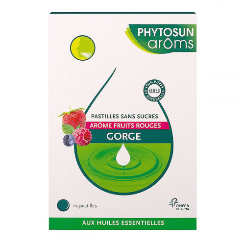 Phytosun Arôms Pastilles Gorge Fruits Rouges 60g - Soulage et Dégage Phytosun Arôms Pastilles Gorge Fruits Rouges 60g - Soulage et Dégage