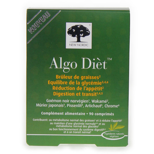 New Nordic Algo Dièt 90 - Minceur 4 en 1, Détox, Régulateur d'Appétit