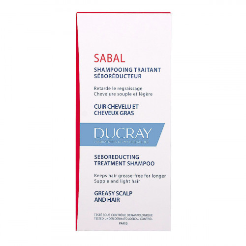 Ducray Sabal Shampooing 200ml - Cheveux Gras Moins Fréquents