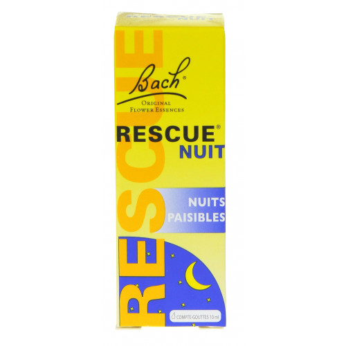 Fleurs de Bach Rescue Nuit 10ml - Sommeil paisible avec Fleurs de Bach Rescue Nuit 10ml - Sommeil paisible avec