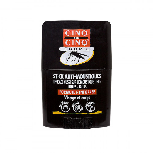 Cinq Sur Cinq Tropic Stick Anti-Moustiques 20ml - Efficace 8h Cinq Sur Cinq Tropic Stick Anti-Moustiques 20ml - Efficace 8h