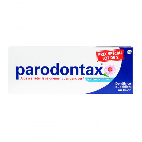 Parodontax Dentifrice Fraîcheur Intense 2x75ml - Soin Gencives