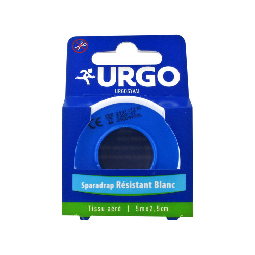 URGO Syval Sparadrap Résistant Blanc 5 m x 2,5 cm-10510