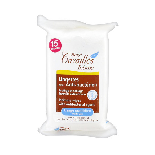 Rogé Cavaillès Intime Lingettes Anti-Bactérien 15