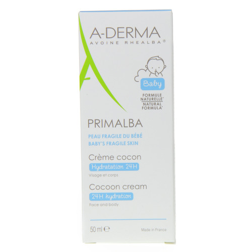 ADERMA Primalba Crème Cocon 50ml - Hydratation 24h Bébé