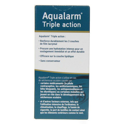 BAUSCH & LOMB Aqualarm Triple Action 10mL - Hydratation Yeux