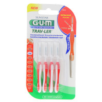GUM GUM TRAV-LER - 4 BROSSETTES INTERDENTAIRES 1314 0,8MM-10964