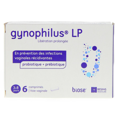 BESINS HEALTHCARE Gynophilus LP 6 comprimés vaginaux-10970 BESINS HEALTHCARE Gynophilus LP 6 comprimés vaginaux-10970