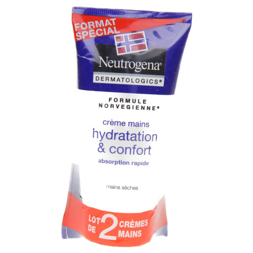 NEUTROGENA Crème Mains Hydratation et Confort Lot de 2 x 75 ml-11060 NEUTROGENA Crème Mains Hydratation et Confort Lot de 2 x 75 ml-11060