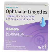 Ophtaxia 20 lingettes Hygiène et...