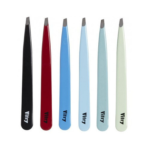 VITRY Pince à Epiler Professionnelle Mors Biais Inox Couleur-11303 VITRY Pince à Epiler Professionnelle Mors Biais Inox Couleur-11303