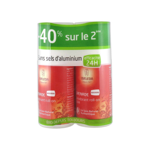 WELEDA Weleda Déodorant à la Grenade Roll-on 24H Lot de 2 x 50 ml-11314