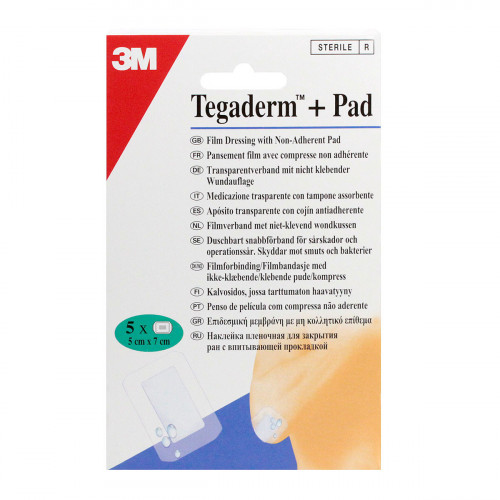 3M Tegaderm + Pad pansement imperméable - 5 cm x 7 cm (5 pansements imperméables)-11560