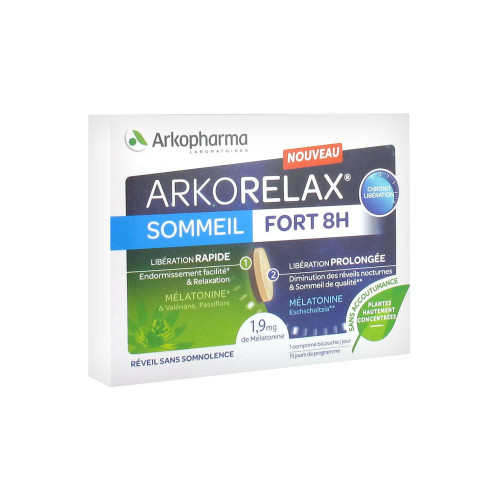 ARKOPHARMA Arkorelax Sommeil Fort 8H 15 Comprimés-11578 ARKOPHARMA Arkorelax Sommeil Fort 8H 15 Comprimés-11578