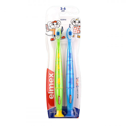 ELMEX Brosse à dents souple Elmex enfant 3-6 ans duo-11636