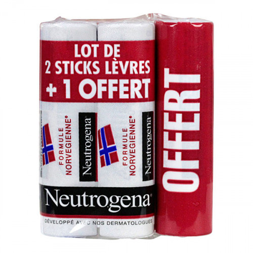 NEUTROGENA Stick lèvres lot de 2+1 offert-11718