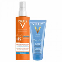 VICHY Capital Soleil Beach Protect Spray Anti-Déshydratation Spf 50+ 200ml + Idéal Soleil Lait Apaisant Après-Soleil 100ml-11984