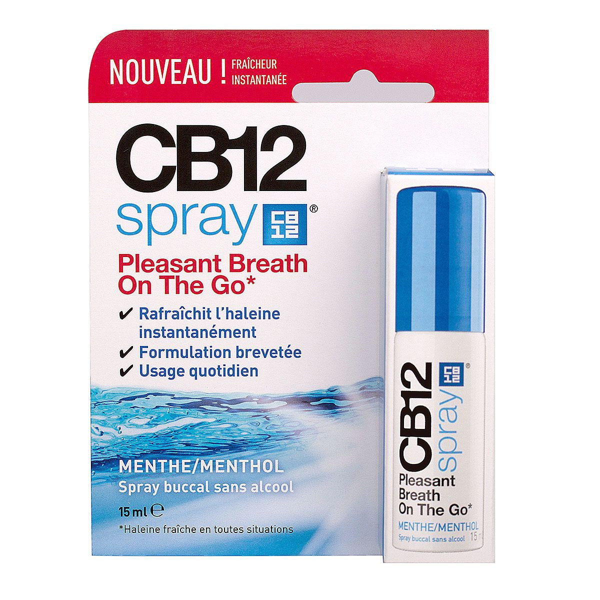 CB12 Spray Pleasant Breath On The Go Menthe spray haleine fraîche 15ml