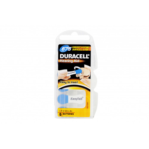 DURACELL 6 piles auditives 1,4V n°675-12107 DURACELL 6 piles auditives 1,4V n°675-12107