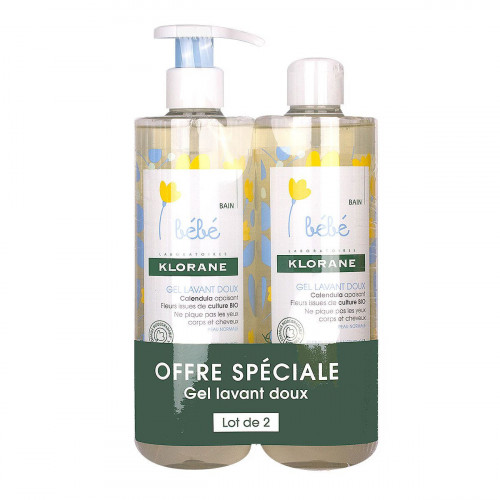 KLORANE Gel lavant doux bébé 2x500ml-12113