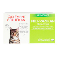 CLEMENT THEKAN 2 comprimés Vermifuge Milprazikan chat 2kg+-12158