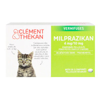 CLEMENT THEKAN 2 comprimés Vermifuge Milprazikan 4mg / 10mg-12164