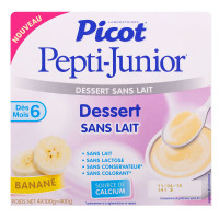 PICOT Pepti-Junior dessert sans lait dès 6 mois goût banane 4x100g-12165
