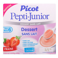 PICOT Pepti-Junior dessert sans lait dès 6 mois goût fraise 4x100g-12167