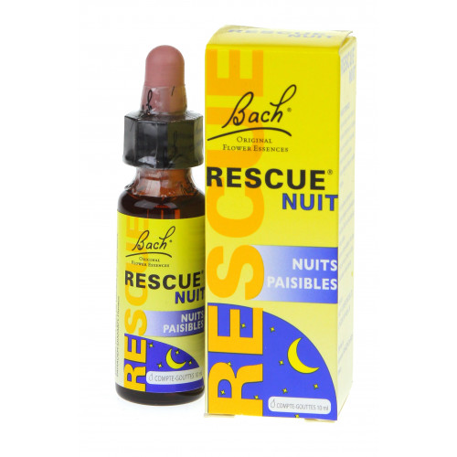 Fleurs de Bach Rescue Nuit 10ml - Sommeil paisible avec Fleurs de Bach Rescue Nuit 10ml - Sommeil paisible avec
