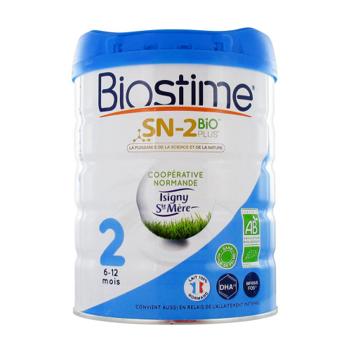 BIOSTIME SN-2 Bio Plus 2ème Âge De 6 à 12 Mois 800 g-12255