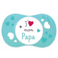 LUC ET LEA Sucette "j'aime mon papa" 6 mois+-12298