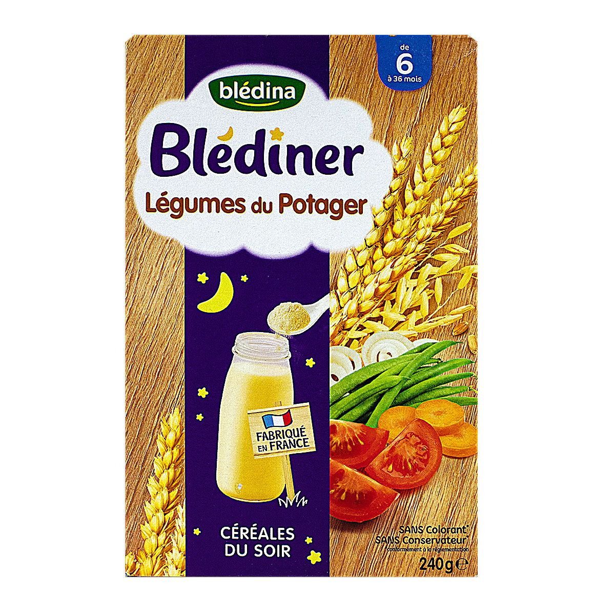 BLEDINA : Blédîner - Céréales lactées légumes dès 12 mois