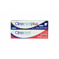 GILBERT Clinomint+ dentifrice anti-tâche menthe fumeurs 2x75ml-12522