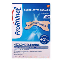 PRORHINEL Original 30 bandelettes nasales nez congestionné-12589