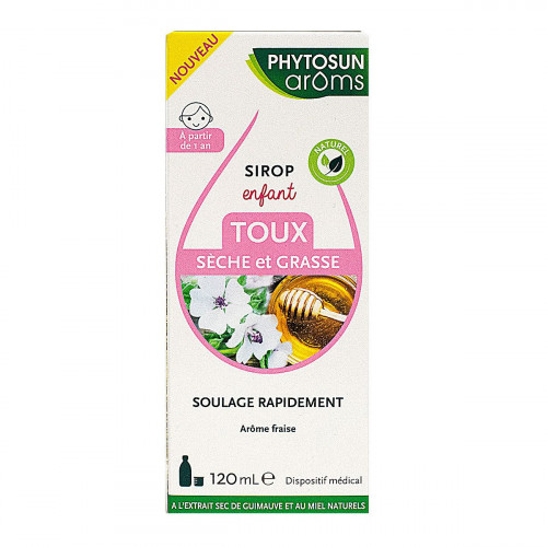 PHYTOSUN AROMS Sirop toux sèche & grasse enfant 120ml-12806 PHYTOSUN AROMS Sirop toux sèche & grasse enfant 120ml-12806