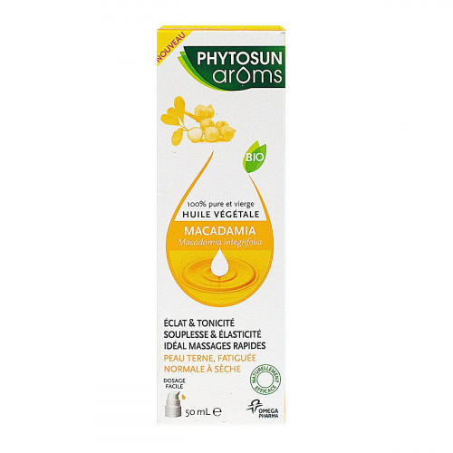 PHYTOSUN AROMS Huile végétale macadamia 50ml-12823 PHYTOSUN AROMS Huile végétale macadamia 50ml-12823