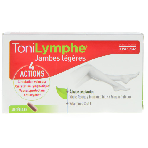 TONIPHARM Tonilymphe Jambes légères 60 gélules-13040