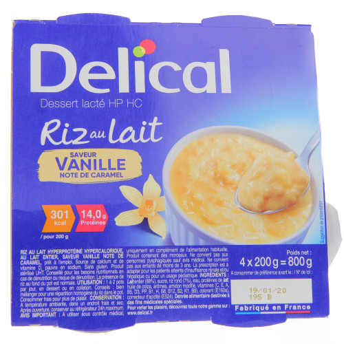 DELICAL Riz au Lait Nutrim Vanille 800mL - Nutrition optimale sur