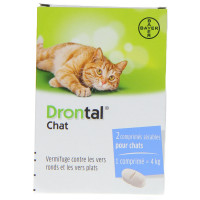 DRONTAL DRONTAL Vermifuge Chat 2 comprimés-13309