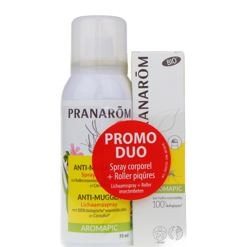 PRANAROM Aromapic Spray Anti-Moustique Bio 75ml + Roller Anti-moustique Bio 15ml-13418 PRANAROM Aromapic Spray Anti-Moustique Bio 75ml + Roller Anti-moustique Bio 15ml-13418