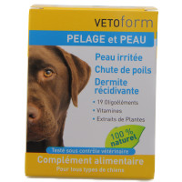 VETOFORM Pelage et Peau Complément Alimentaire Chiens 100 g-13456